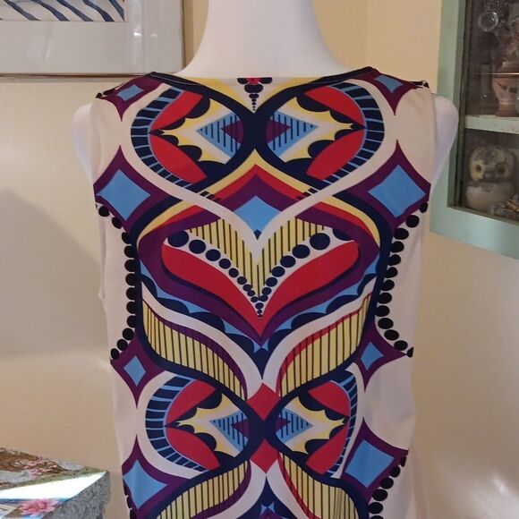 Aryeh Colorful Geometric Pattern Dress. Native Inspired - Picture 6 of 11